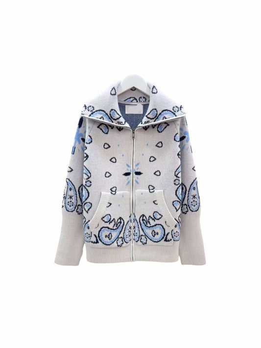 Bandana zipper grey mix