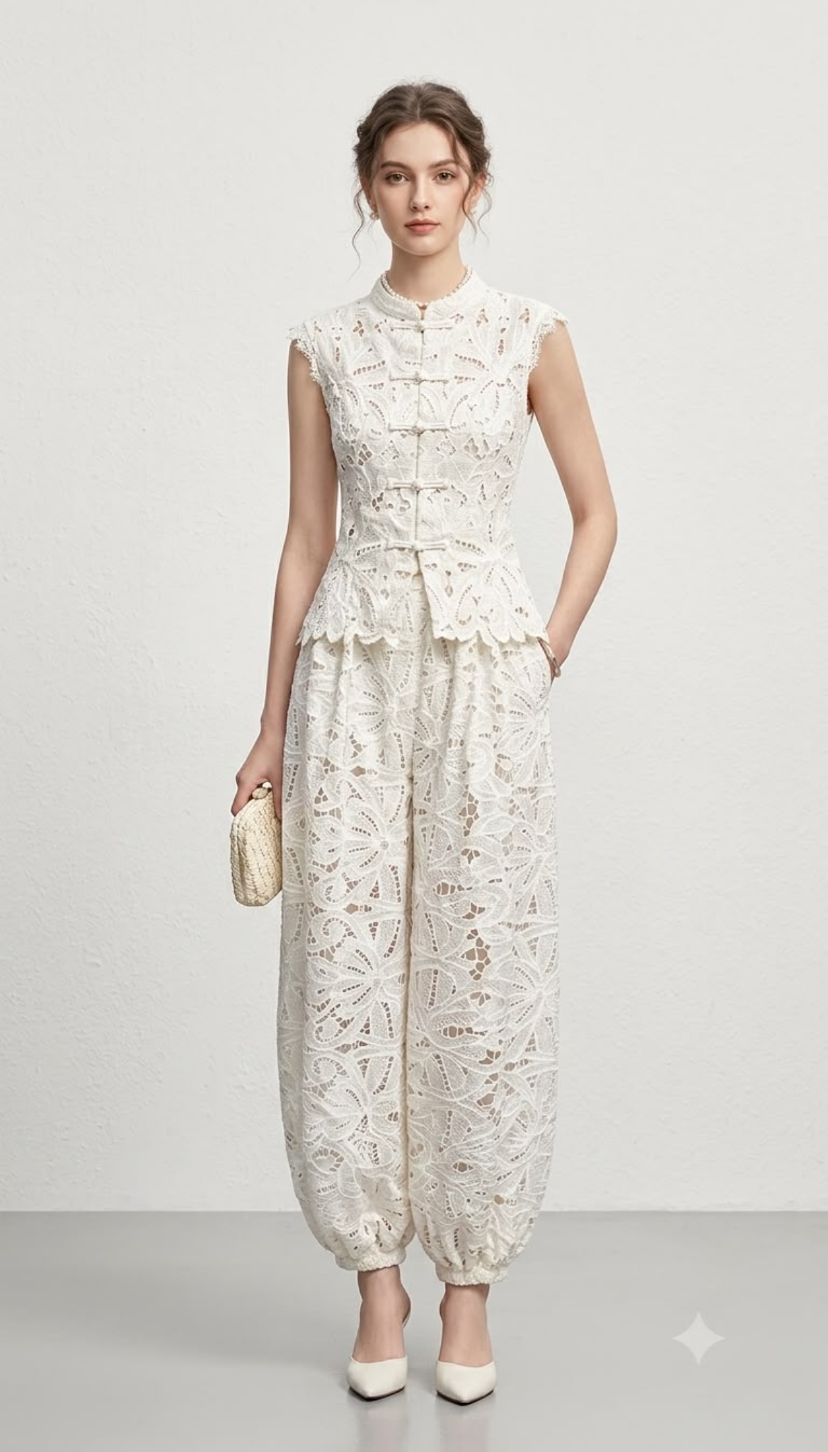 Set lace off white