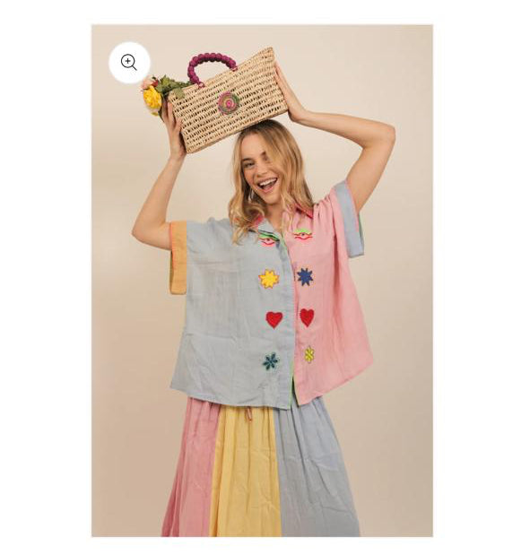 Set shirt + skirt multicolor