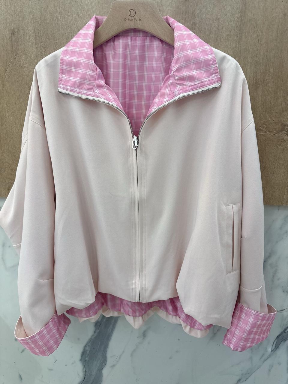 Double face jacket pink