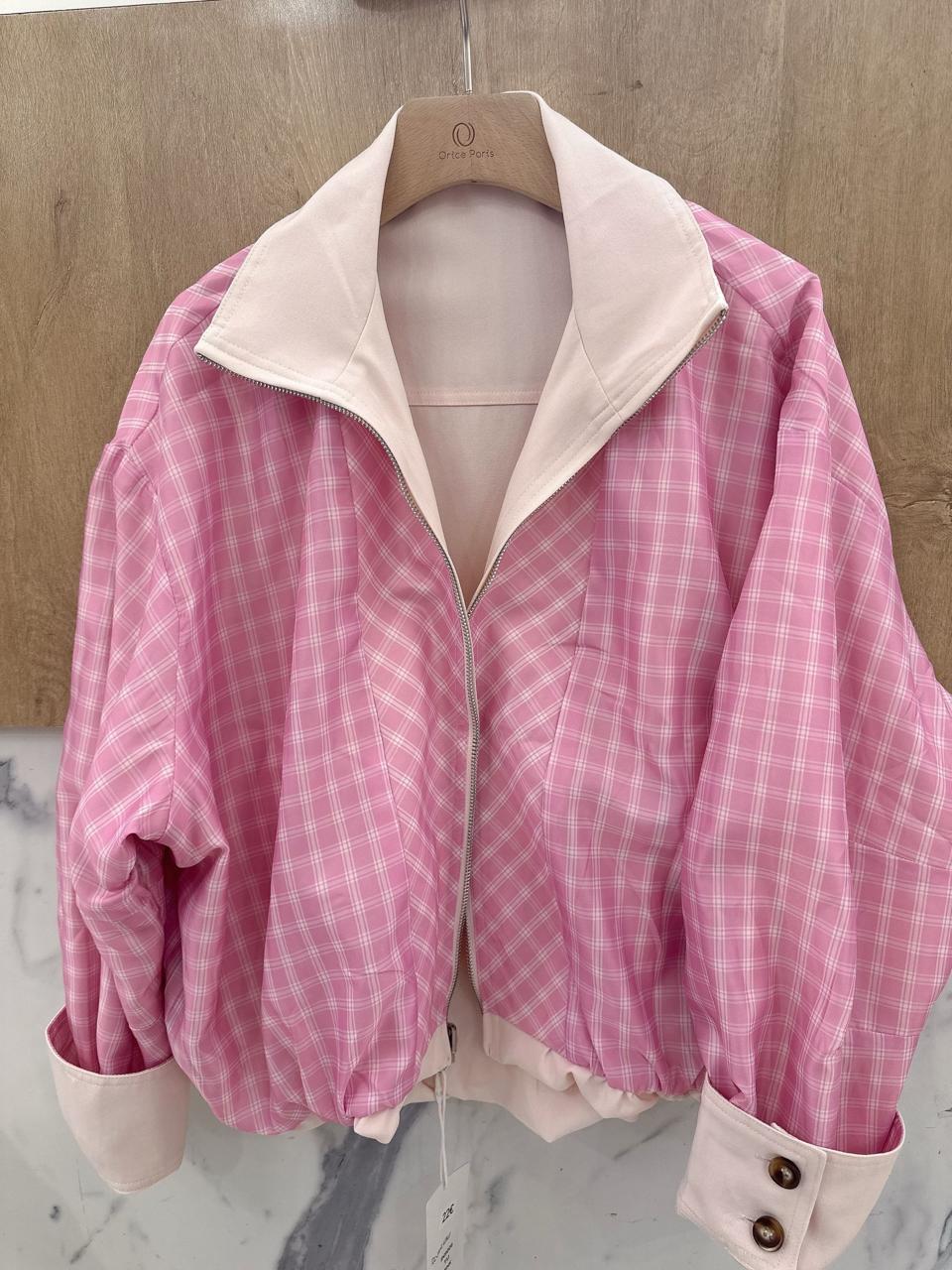 Double face jacket pink