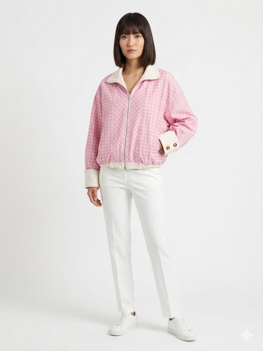 Double face jacket pink