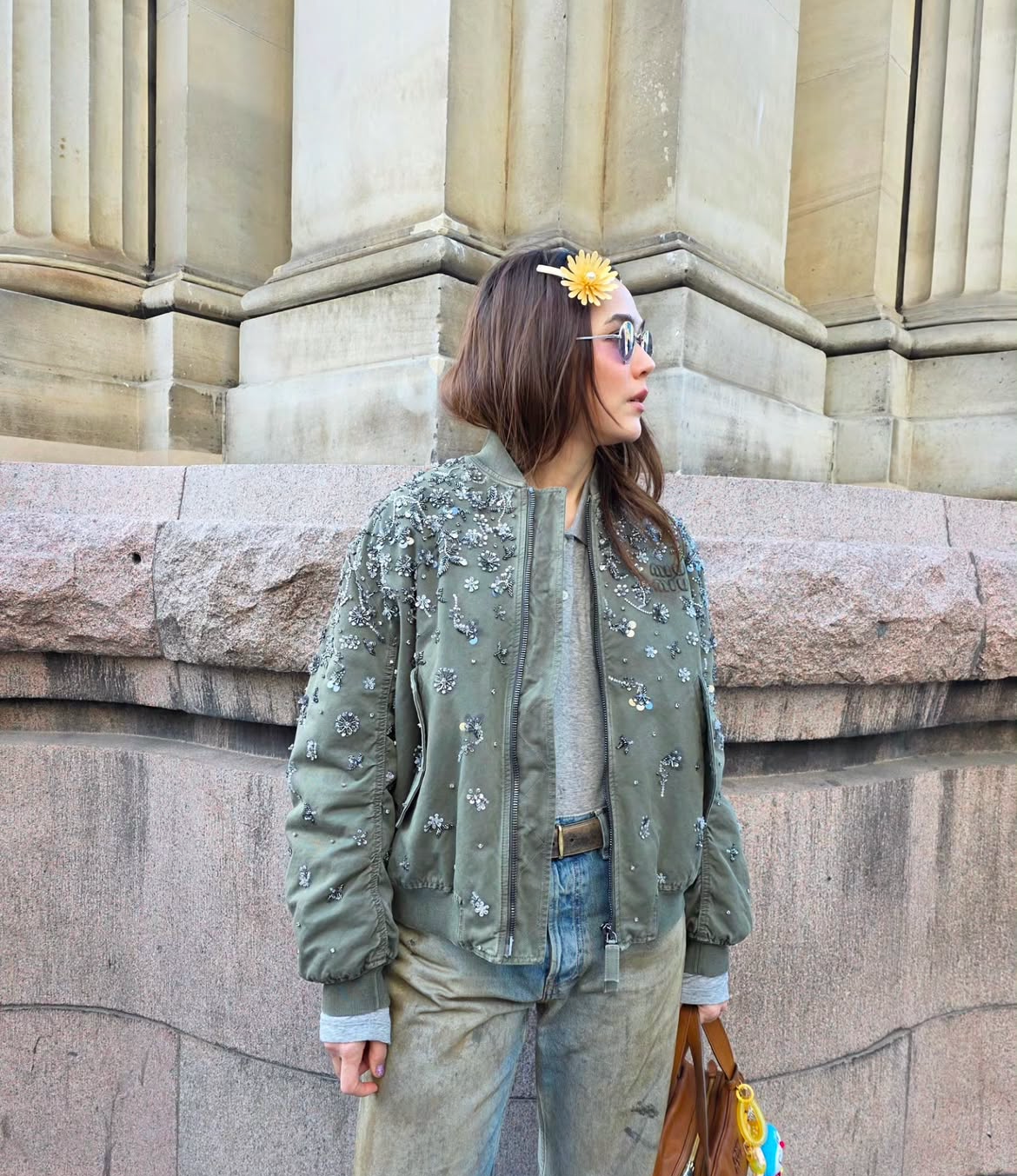 Jacket emroidery Olive