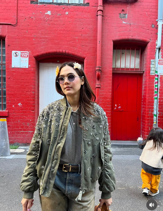 Jacket emroidery Olive