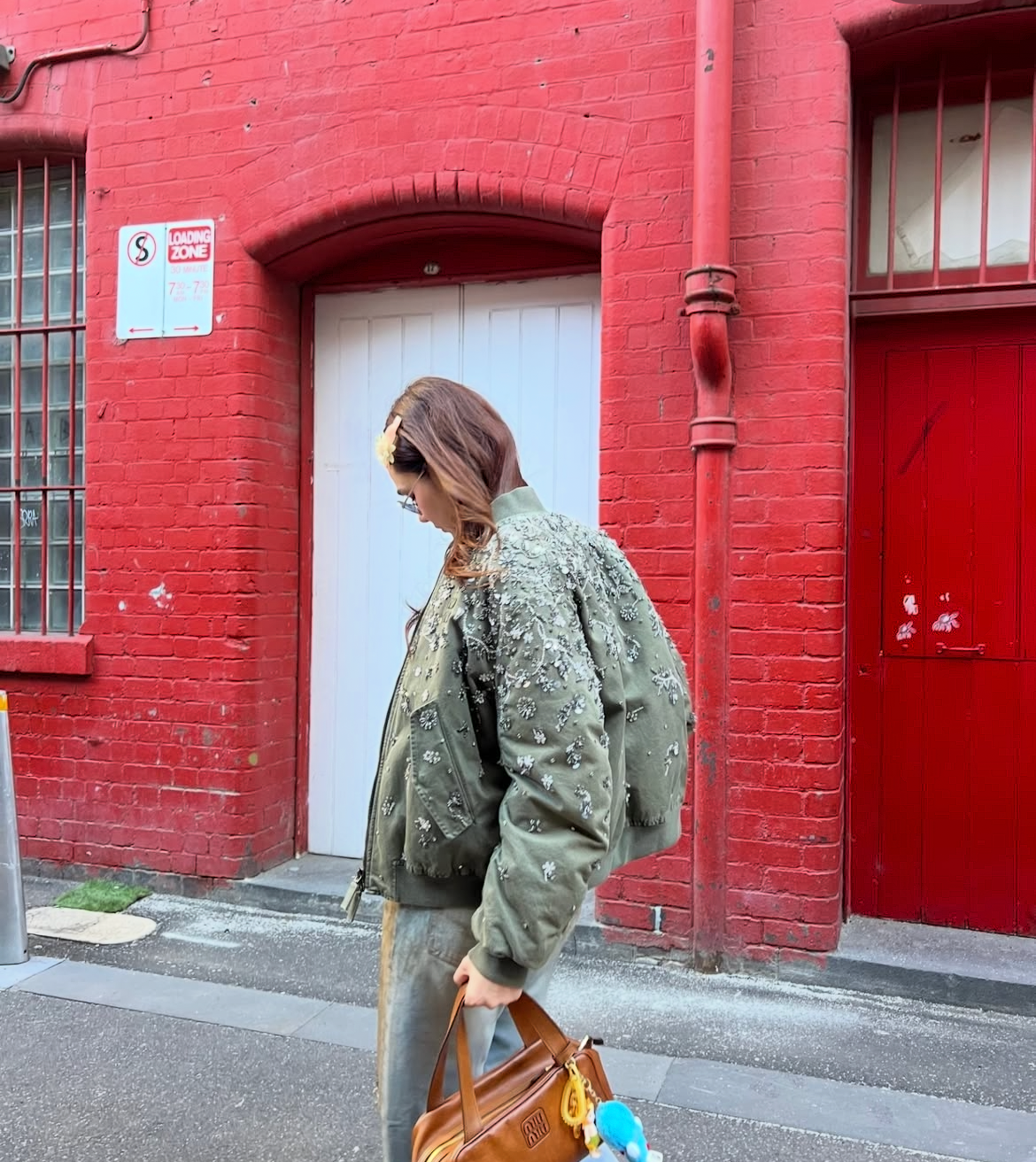 Jacket emroidery Olive