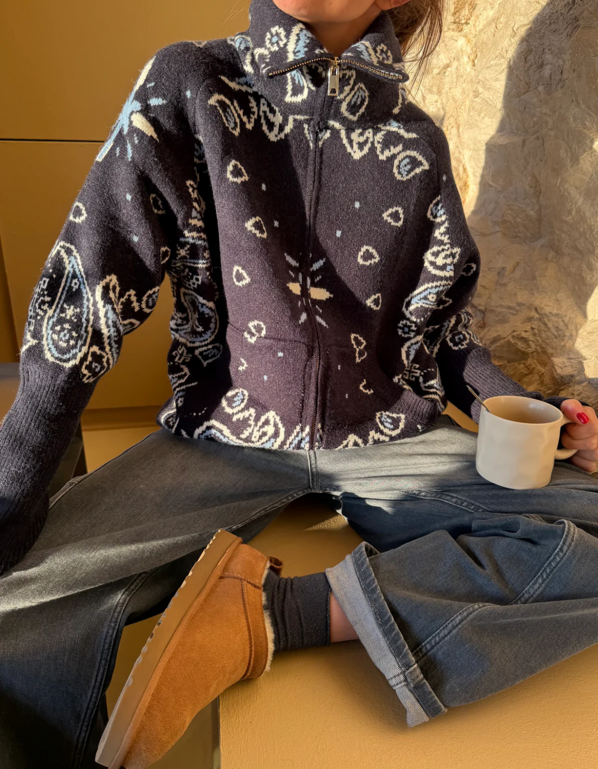 Bandana zipper Blue Navy