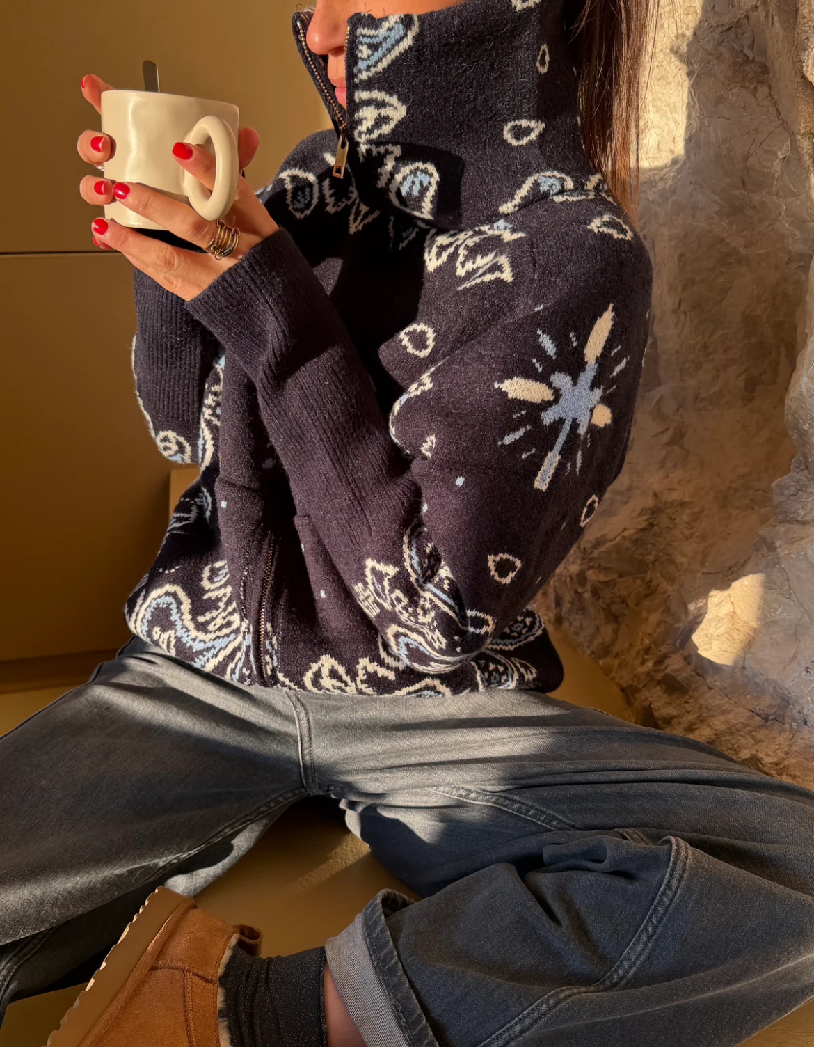 Bandana zipper Blue Navy