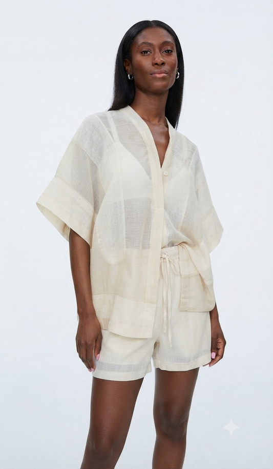 Set offwhite lace cotton