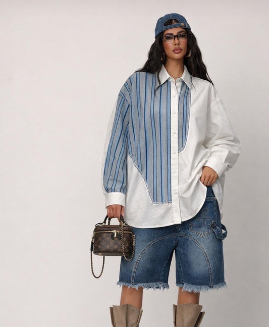 Shirt stripe blue side