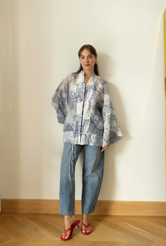 Shirt tang blue dior pattern