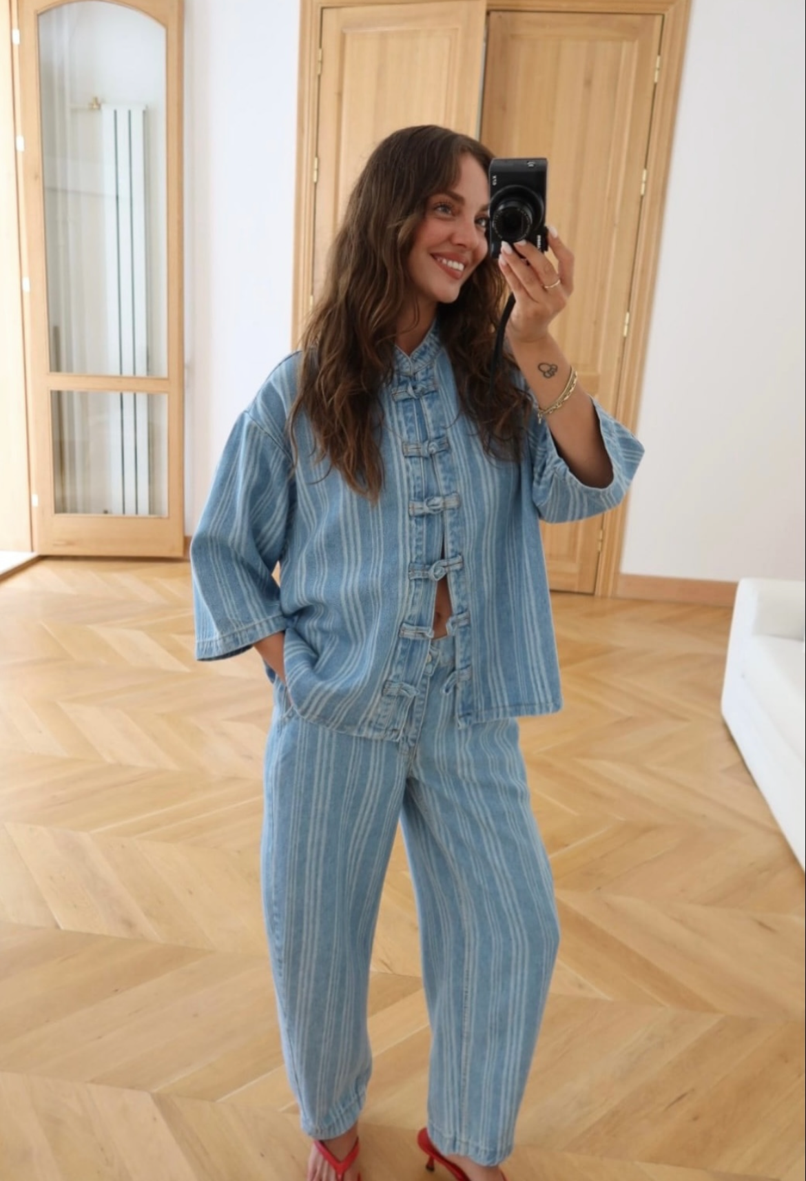 Set denim tang stripe