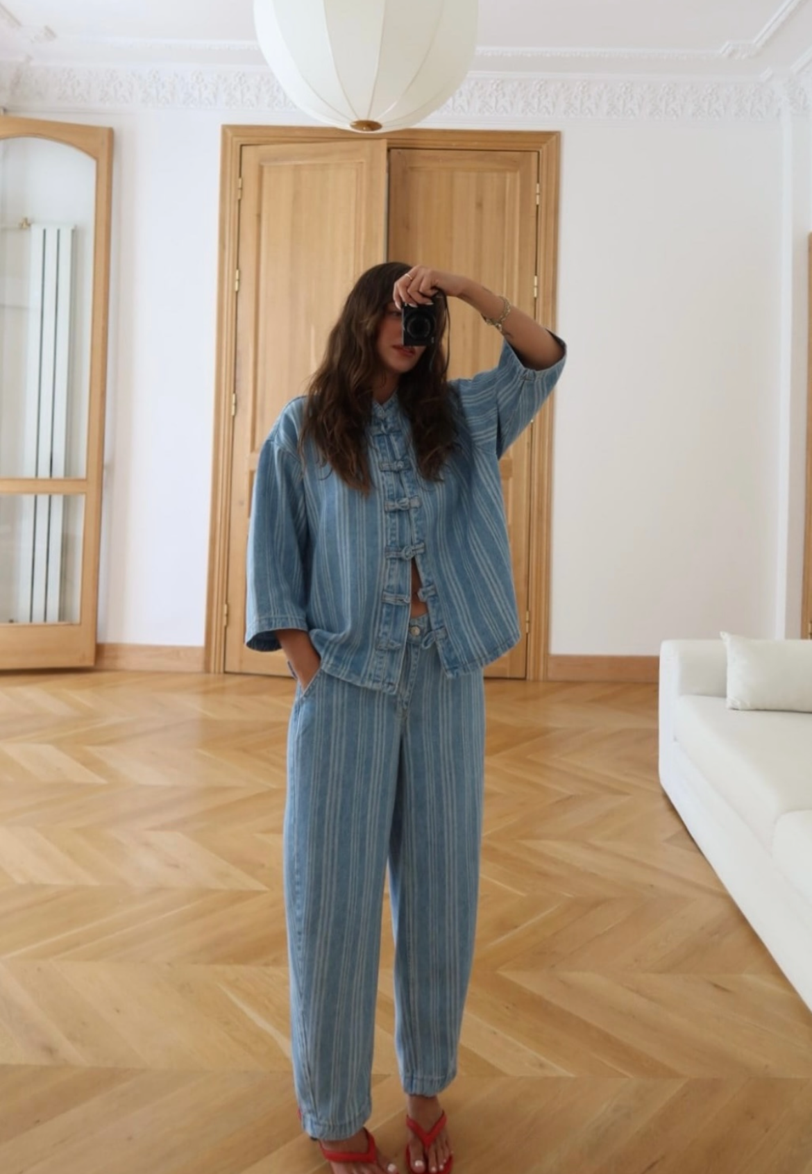 Set denim tang stripe