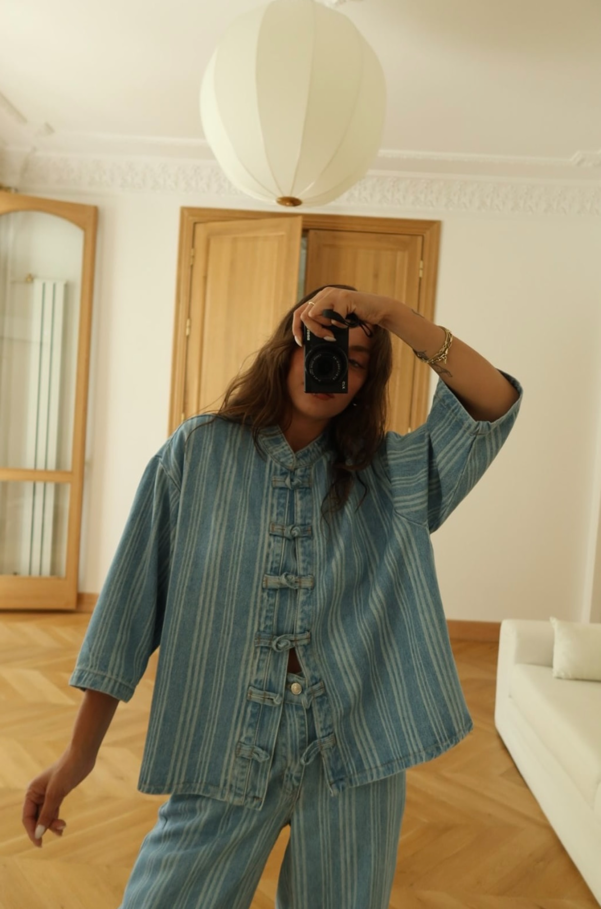 Set denim tang stripe