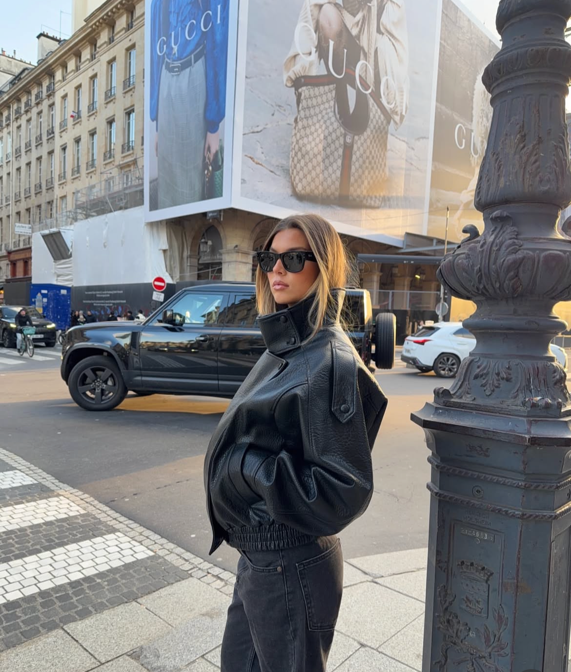 Jacket leather black