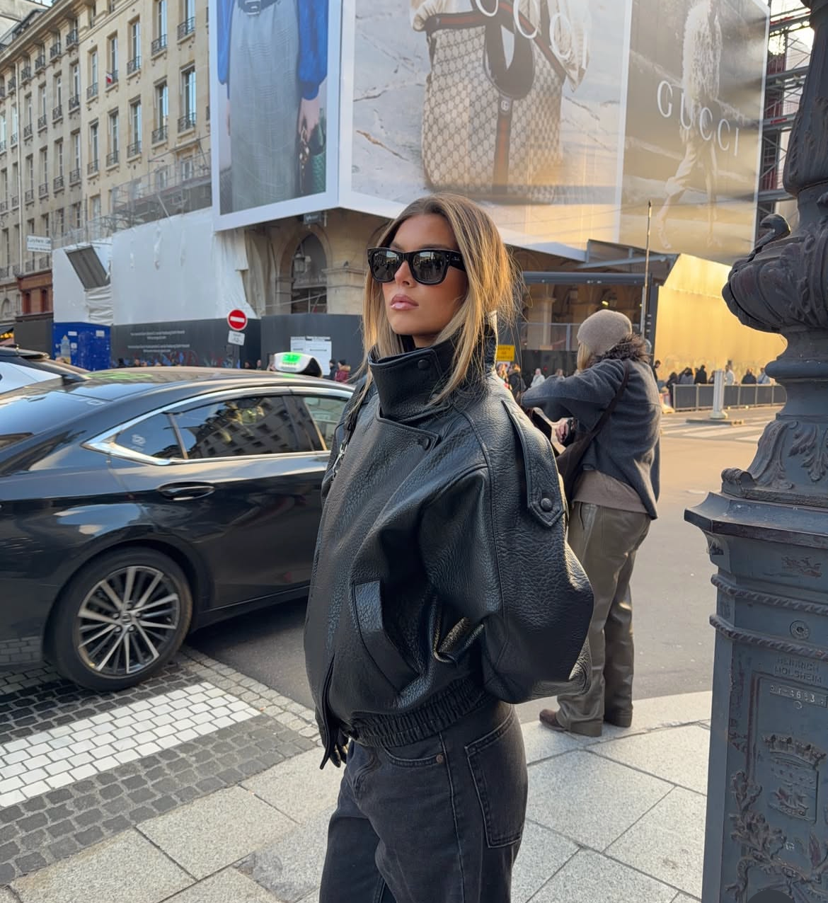 Jacket leather black