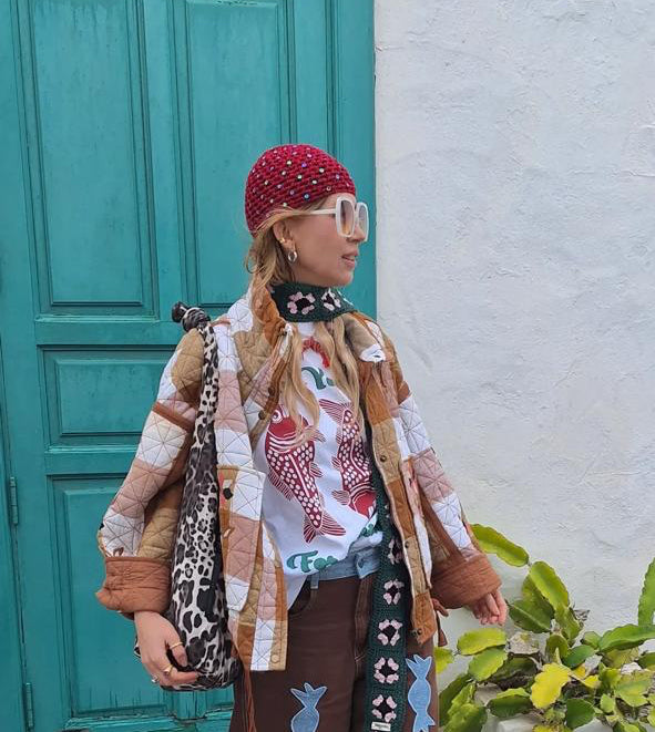 Jacket beige pattern