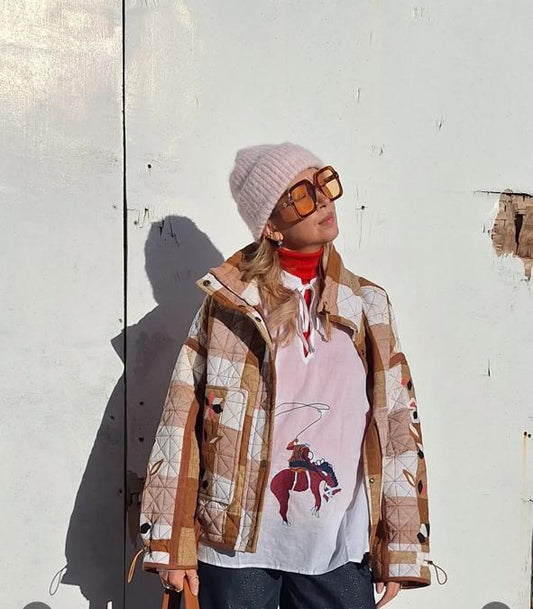 Jacket beige pattern