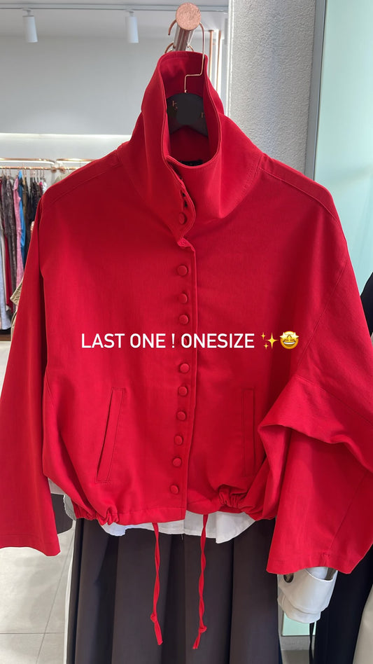 Jacket bomber red button
