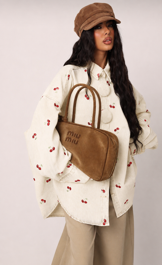 Shirt polka cherry offwhite