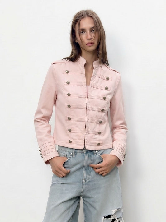 Jacket pink buttons