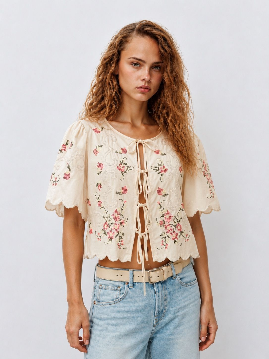 Top embroidery