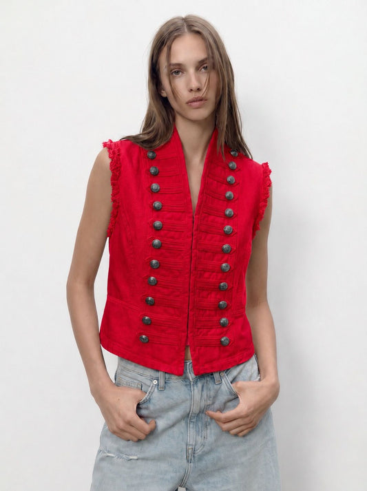 Vest red napoleon