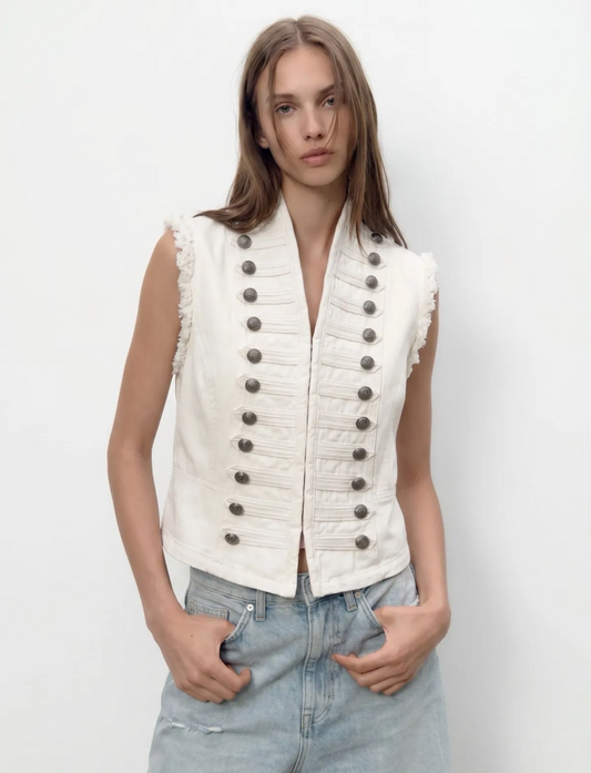 Vest white napoleon