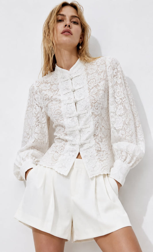Shirt lace sleeves