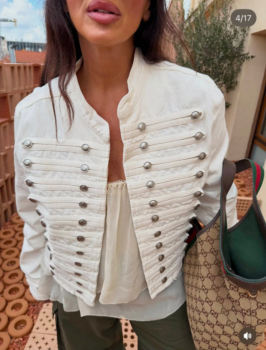 Jacket offhwite buttons