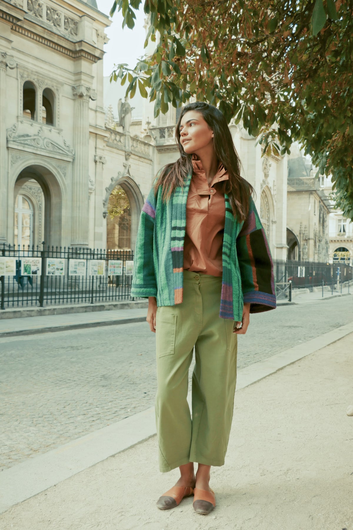 Jacket multicolor striped