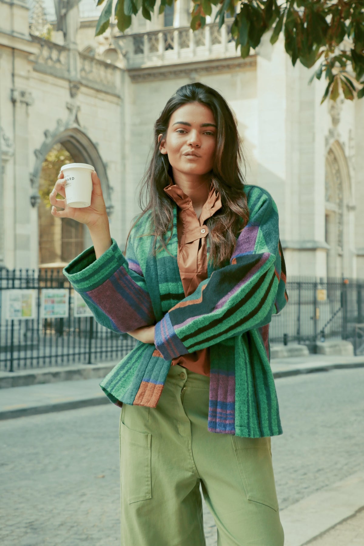 Jacket multicolor striped