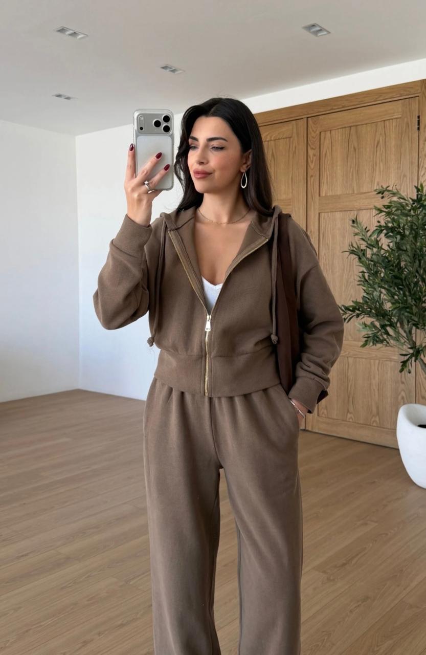 Set cafe plain suede