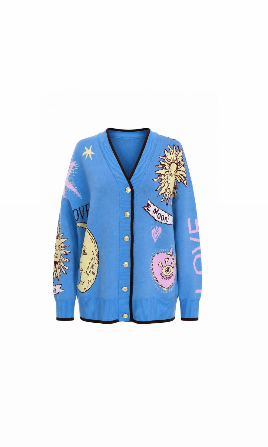 Cardigan pattern moonchild blue