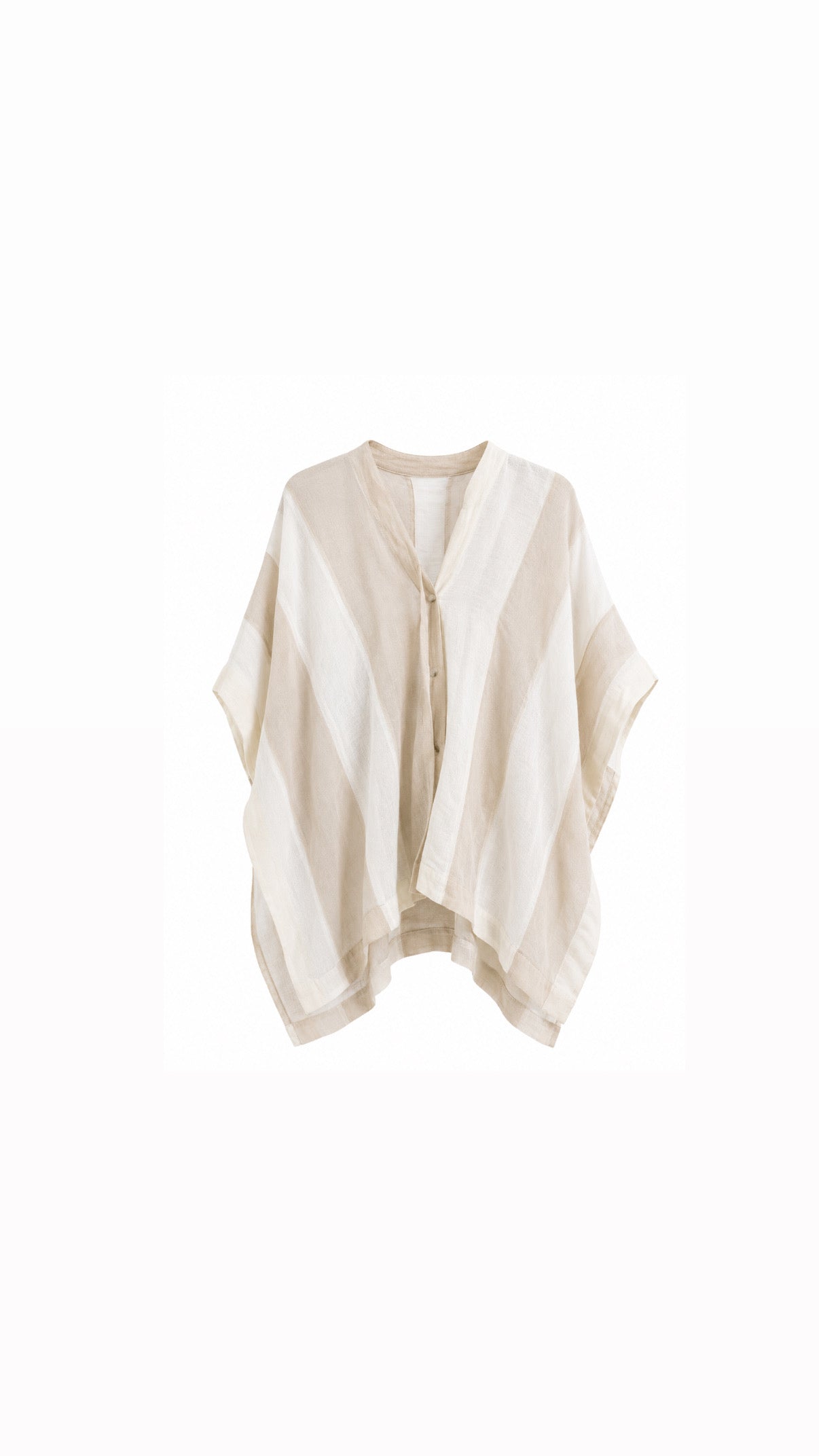 Cardigan stripe kimono off white