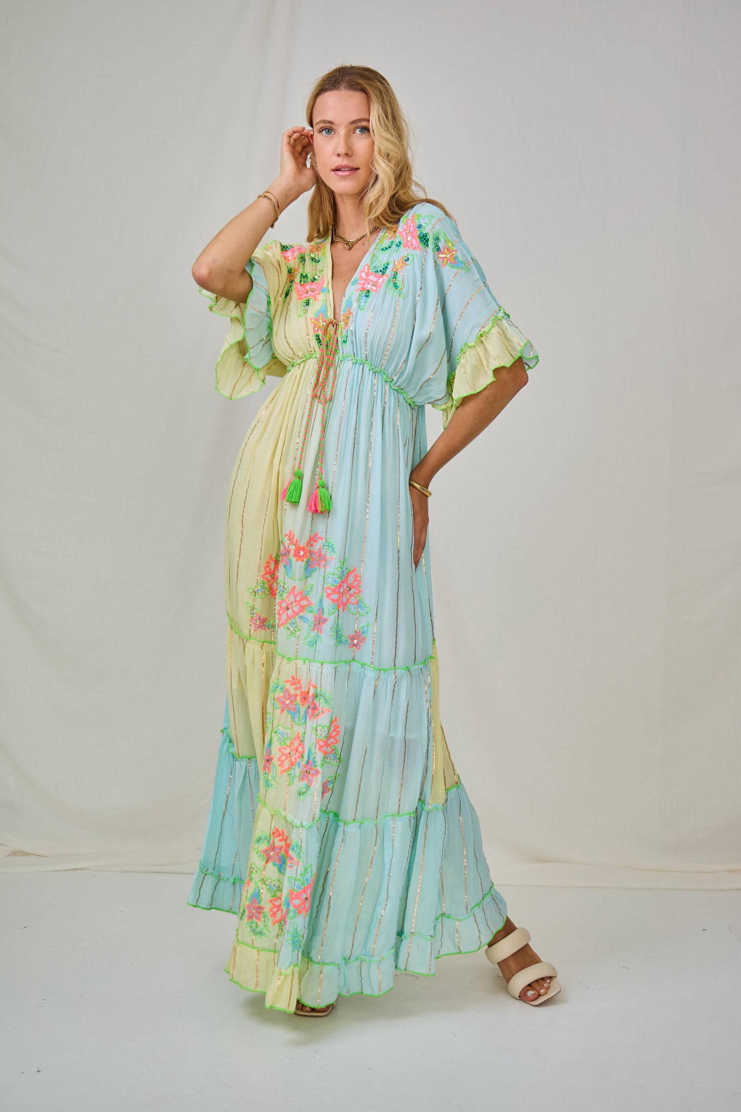 Colorful Embroidery Dress