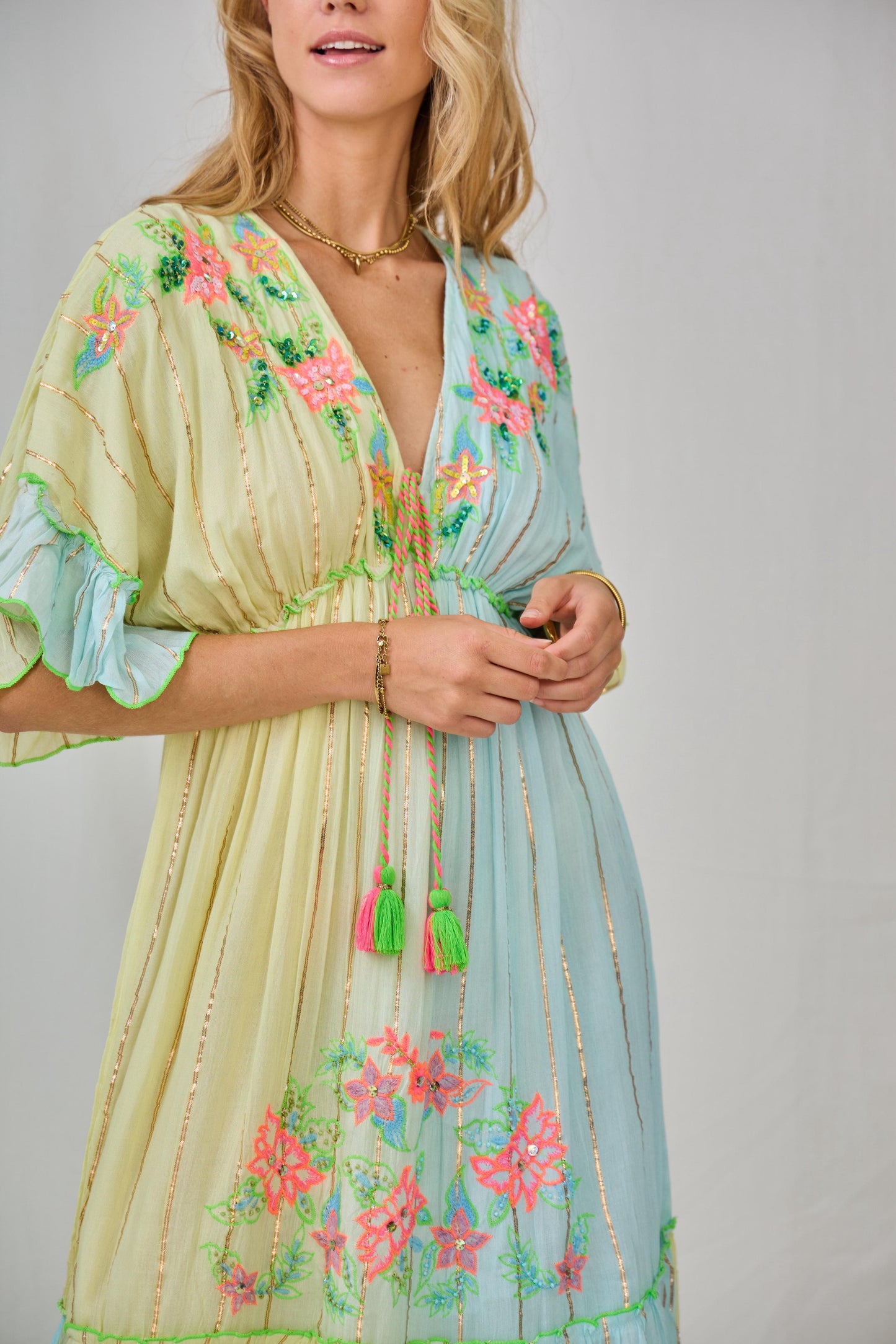 Colorful Embroidery Dress