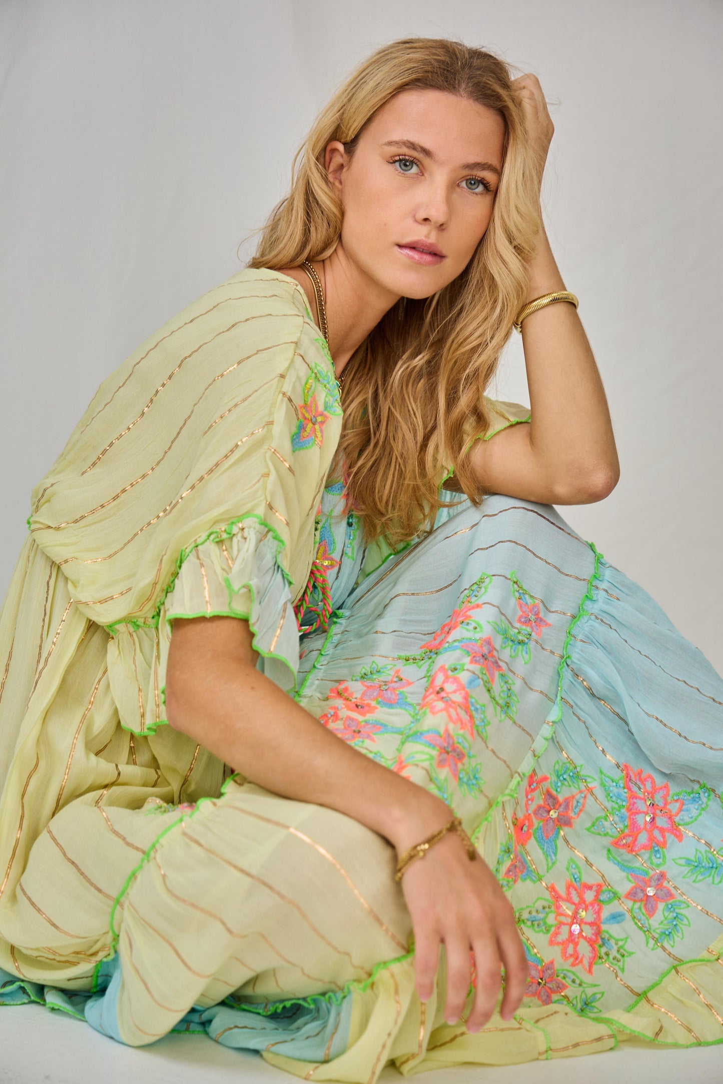 Colorful Embroidery Dress