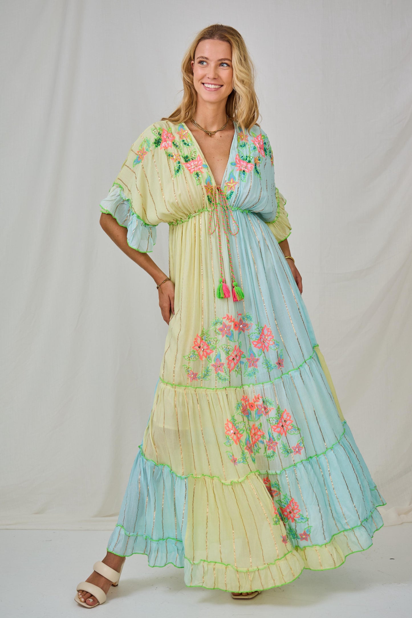 Colorful Embroidery Dress