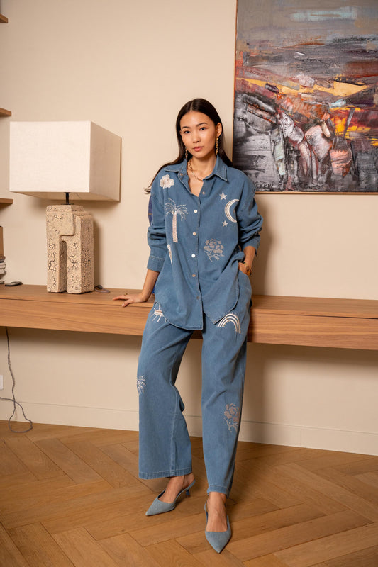 Blue Set Denim Rainbow PQ