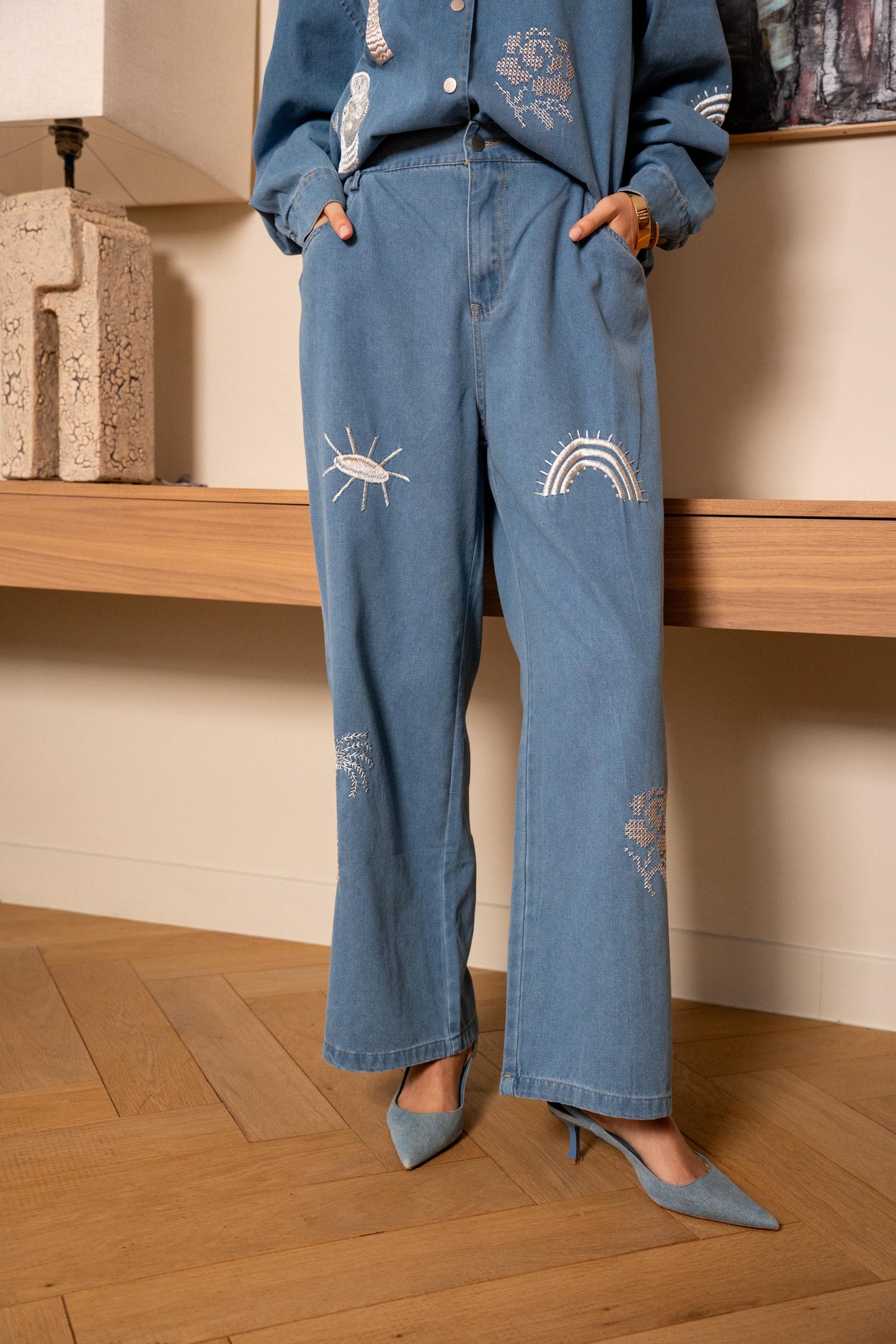 Blue Set Denim Rainbow PQ
