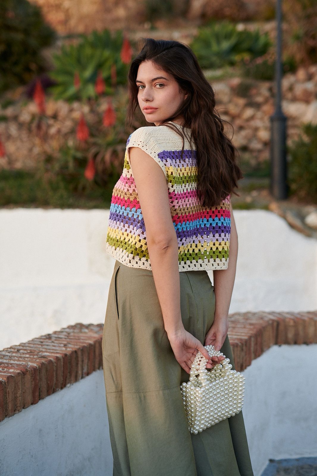Top Handmade Crochet Felkoo Multicolor