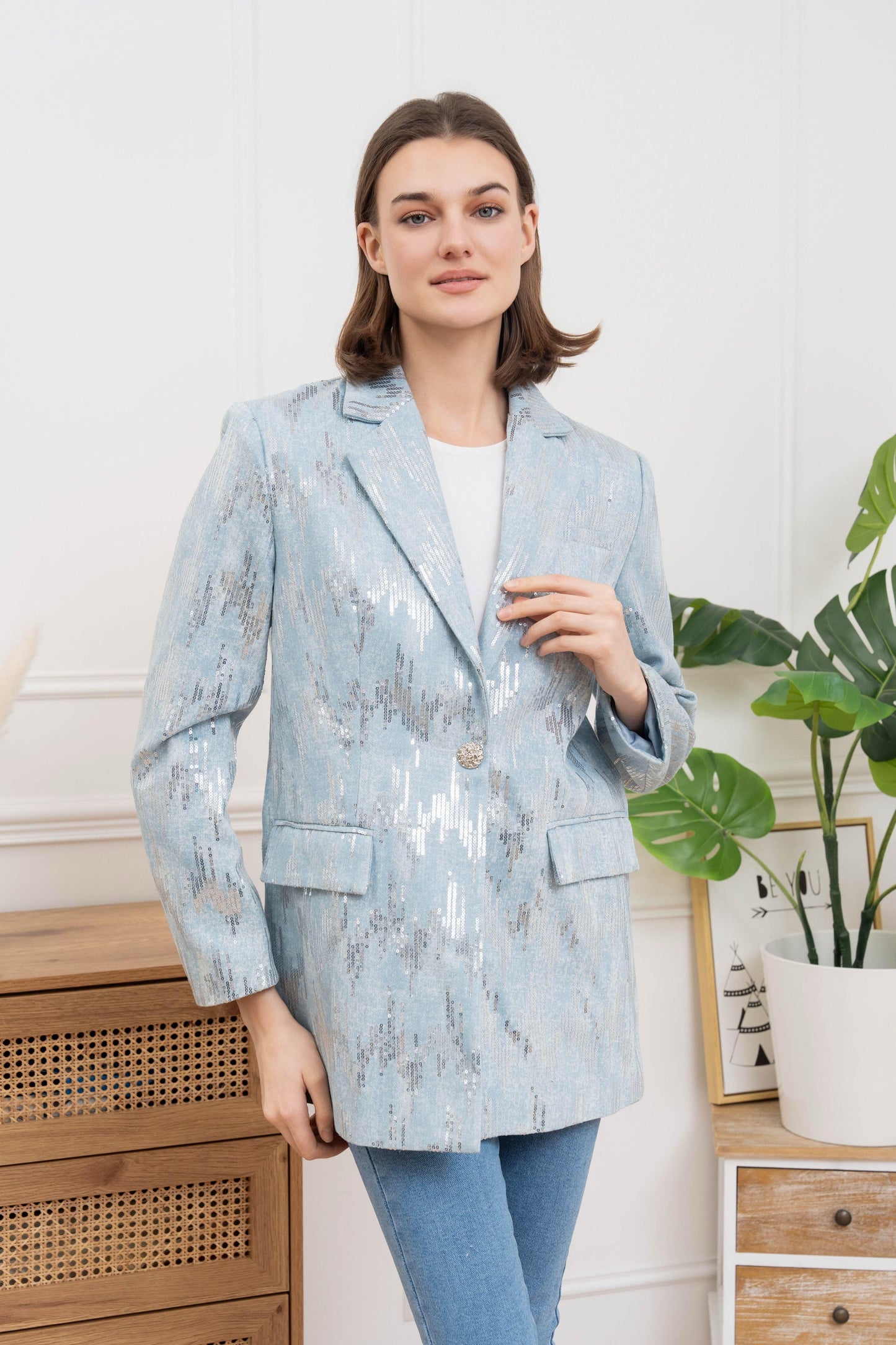 Shining Blazer Denim
