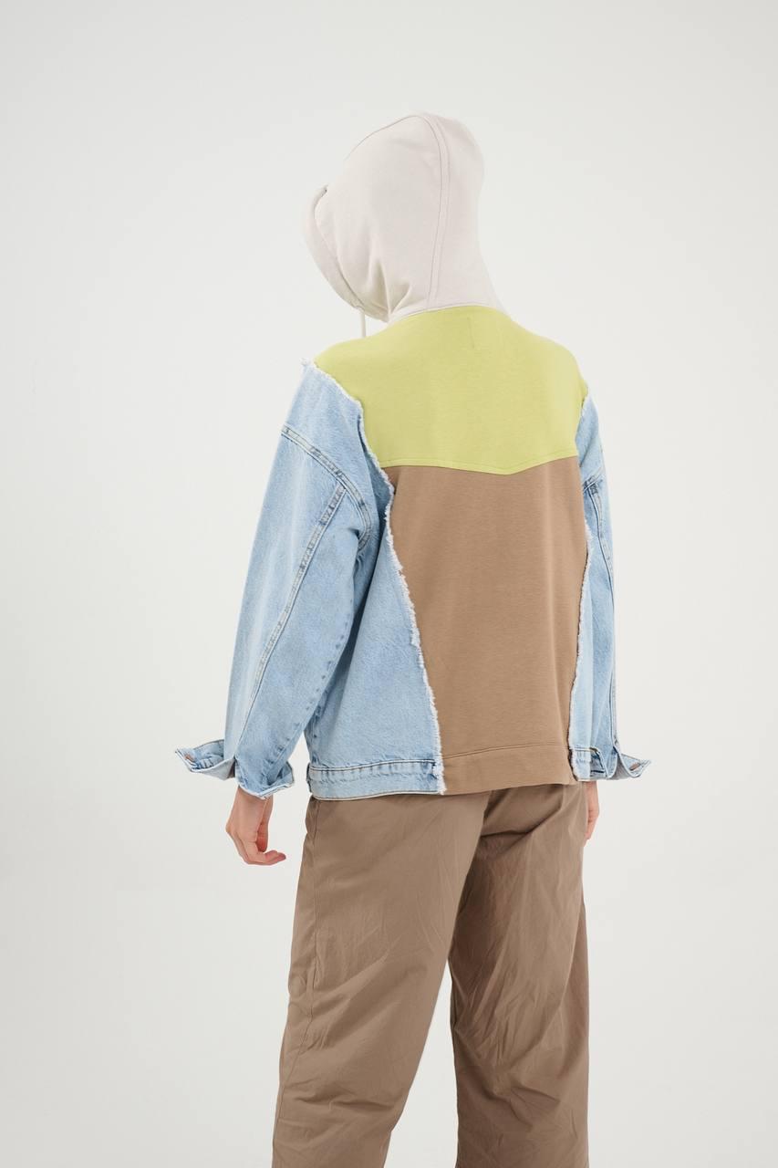 jacket Mix Denim Cotton Colored