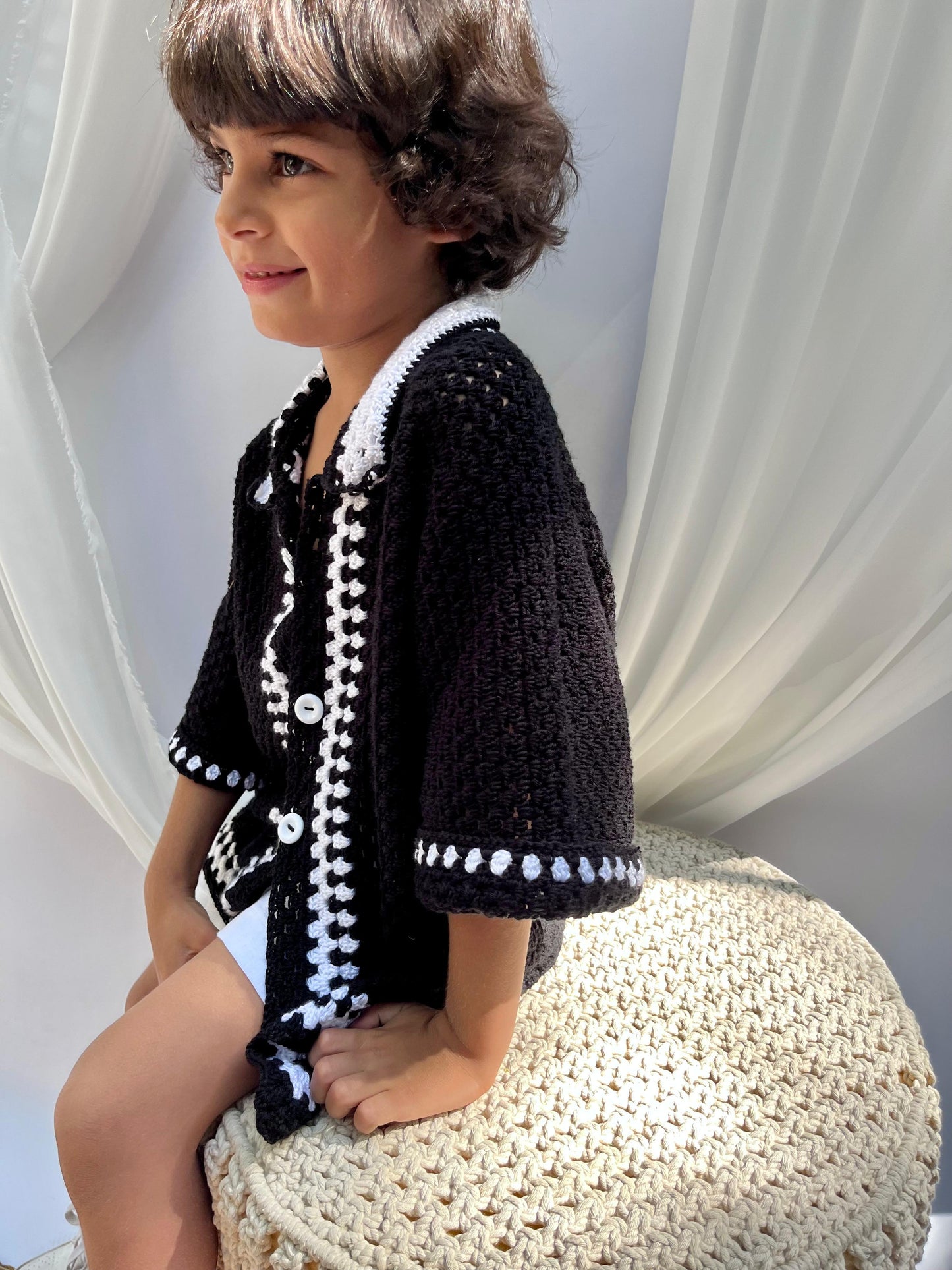 Black Strip Crochet