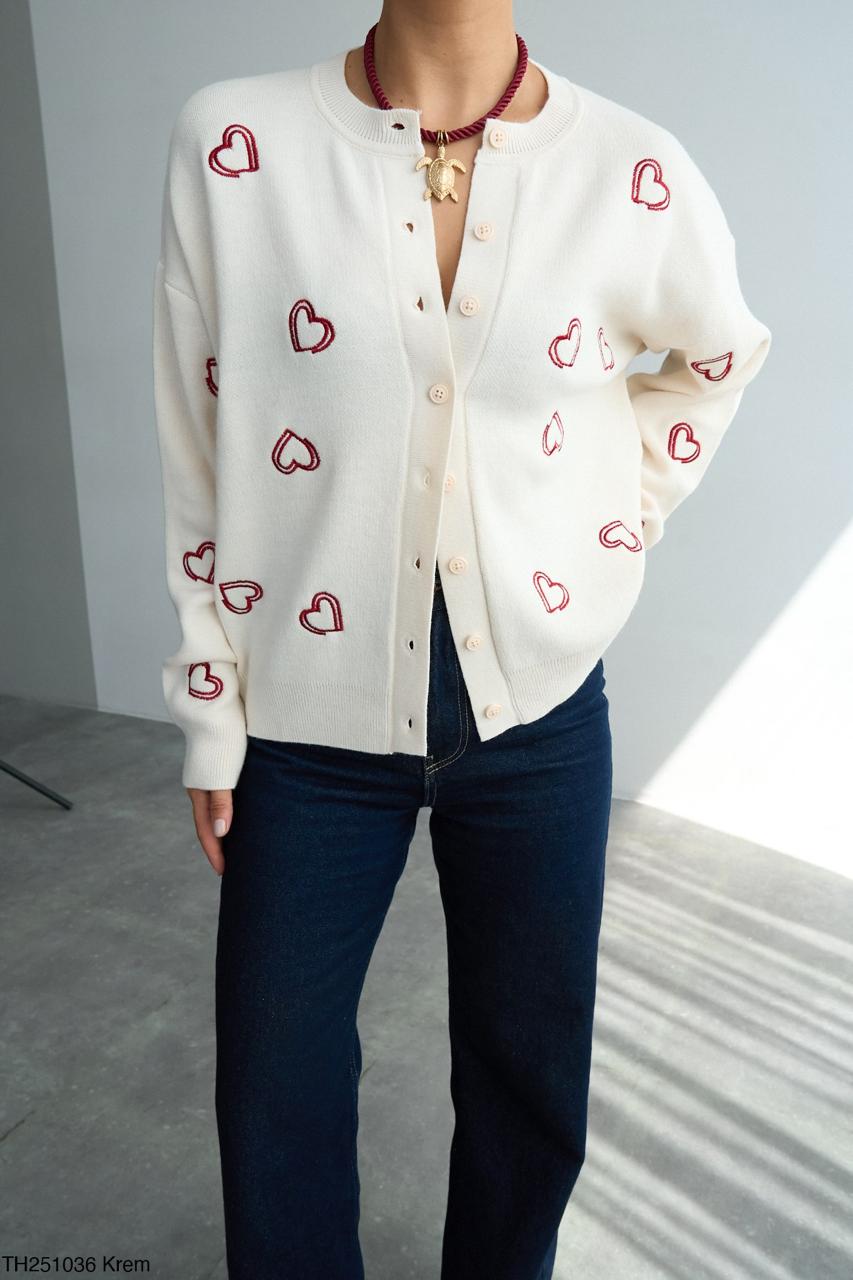 Cardigan Heart Knit
