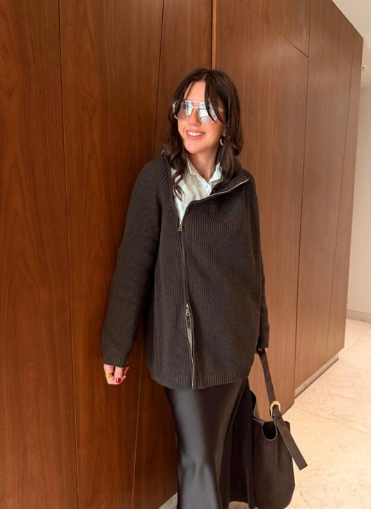 Cardigan Zipper Knit