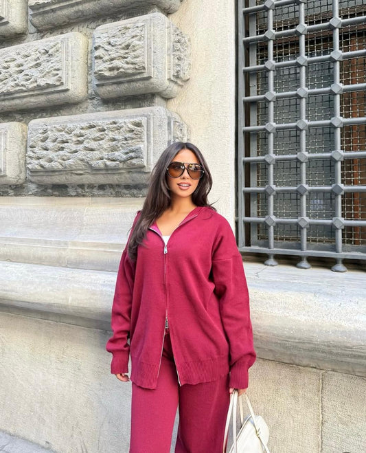 Zipper Set Burgundy