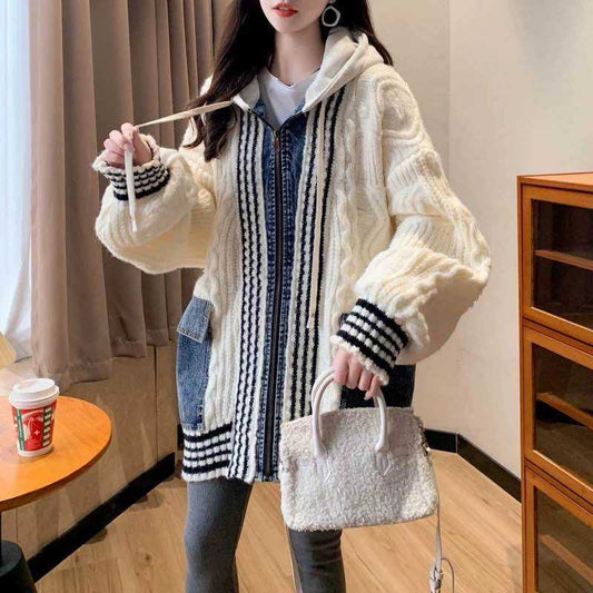 Cardigan Hoodie White
