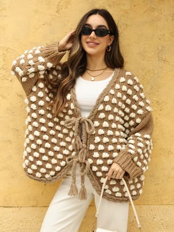 Cardigan Crochet Cafe Polka