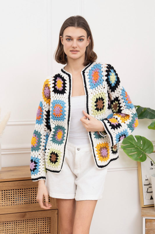 Cardigan Crochet White